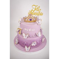 Bolo Princesa das Borboletas