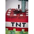 Bolo Minecraft TNT e Espada de Diamante