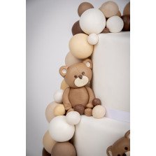 Bolo Ursinho Castanho com Bolinhas