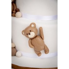 Bolo Ursinho Castanho com Bolinhas