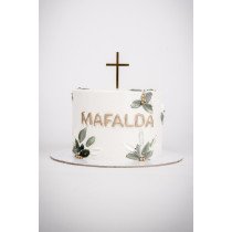 Bolo Pétalas Verdes Pinceladas