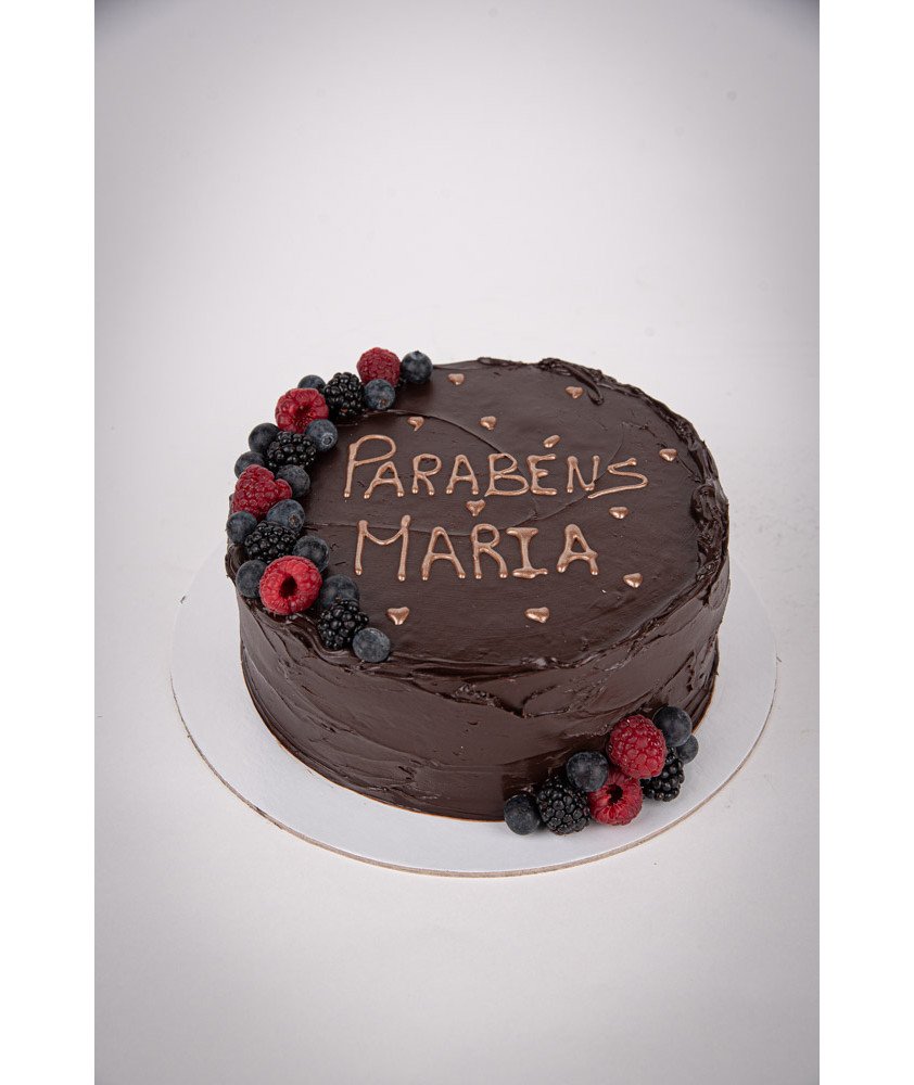 Bolo Chocolate e Frutos Vermelhos