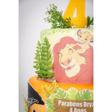 Bolo Simba e Mufasa Rei Leão