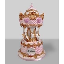 Bolo Carrossel com Cavalos