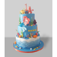 Bolo 3 andares Pequena Sereia