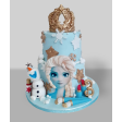 Bolo Frozen Azul 2 andares