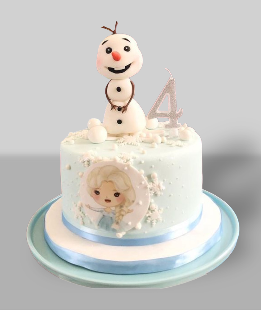 Bolo Frozen com Boneco de Neve Olaf