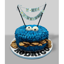 Bolo Monstro das Bolachas Azul