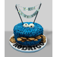 Bolo Monstro das Bolachas Azul