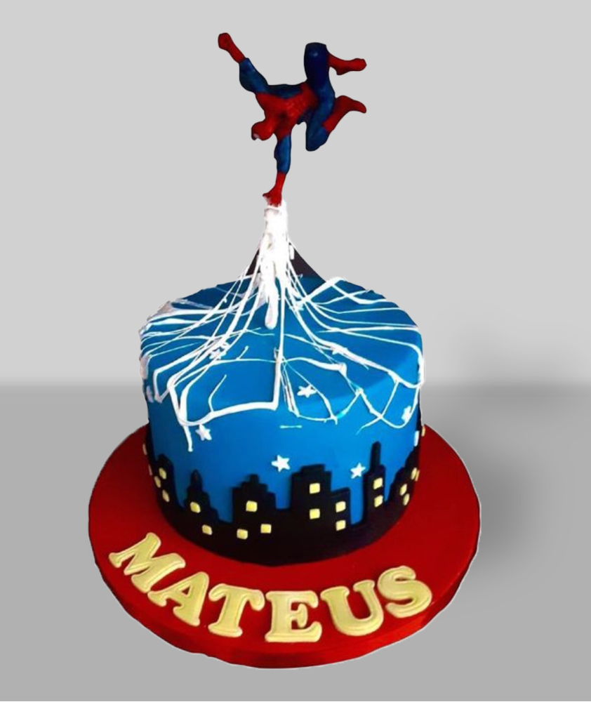 Bolo Homem Aranha com Teias