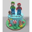 Bolo Super Mario com modelagem