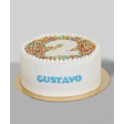 Bolo de Aniversário Pepitas Coloridas