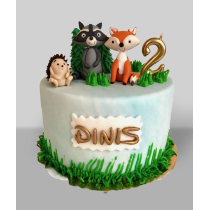 Bolo Animais do Bosque com...