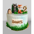 Bolo Animais do Bosque com modelagem