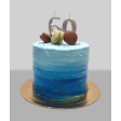 Bolo Azul com Macaron