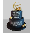 Bolo Preto Vintage 2 andares Preto