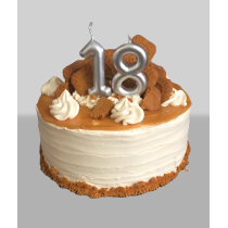 Bolo Baixo Caramelo e Bolachas