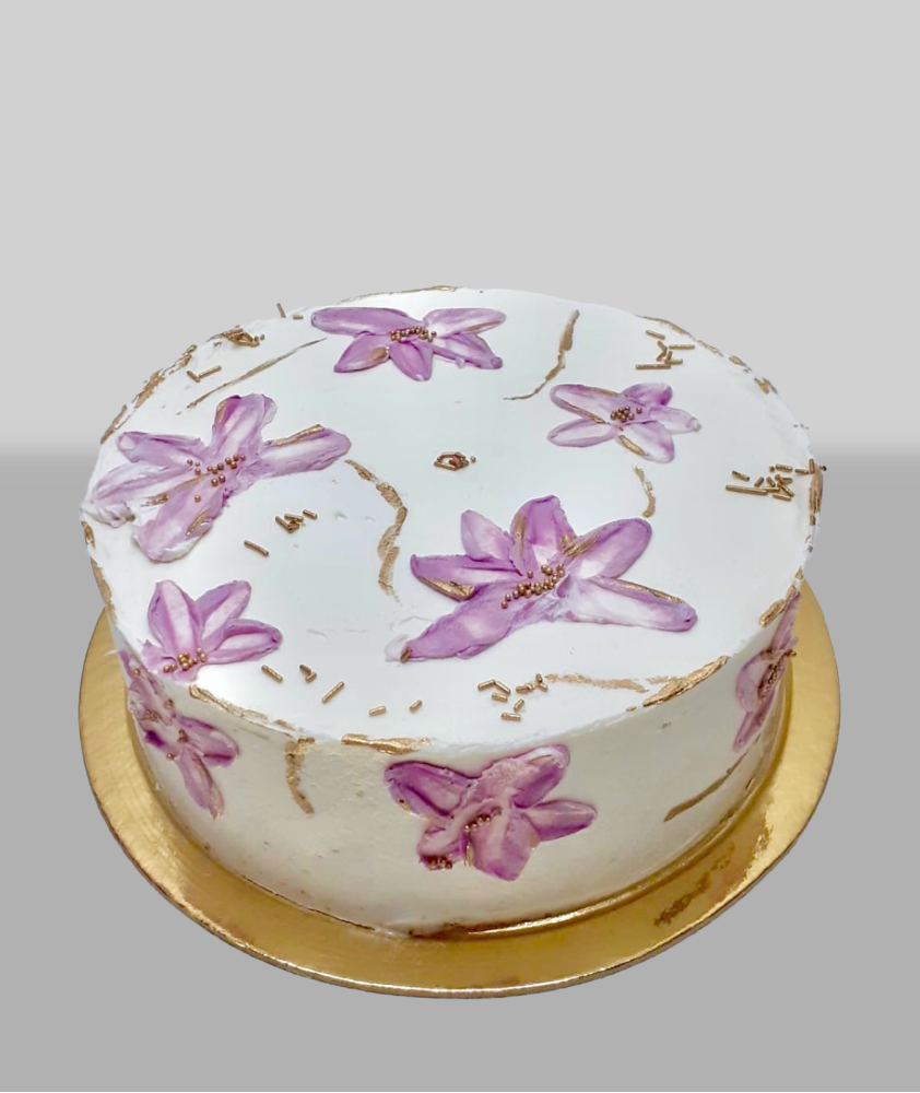 Bolo Flores Aquarela