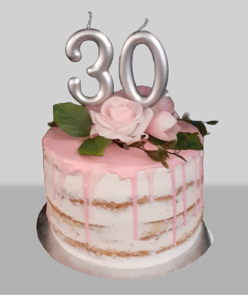 Bolo Caiado com Rosa