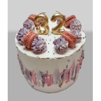 Bolo Aquarela Lilás e Cor...