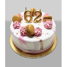 Bolo Mármore Branco e Cor...