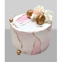 Bolo Gold Details Branco e...