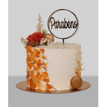 Bolo Pétalas Aquarela com...