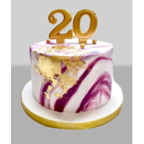 Bolo Mármore Gold Detail