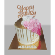 Bolo Sugar Flowers Gold Drip