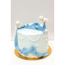 Bolo Azul Claro com...