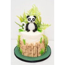 Bolo Branco Panda Bambu