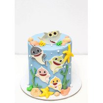 Bolo Azul Mar Baby Shark