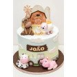 Bolo Animais da Quinta Cavalo, Ovelha, Vaca e Porco