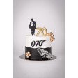 Bolo Preto e Branco 007 James Bond