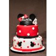 Bolo Minnie Mouse Branco e Vermelho