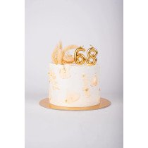 Bolo Branco e Dourado