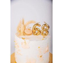 Bolo Branco e Dourado