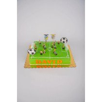 Bolo verde Retangular Campo...