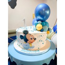 Bolo Branco Mickey Mouse...