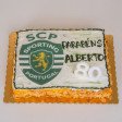 Bolo Retangular Branco Clube de Futebol Sporting