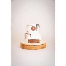 Bolo 2 andares Branco...