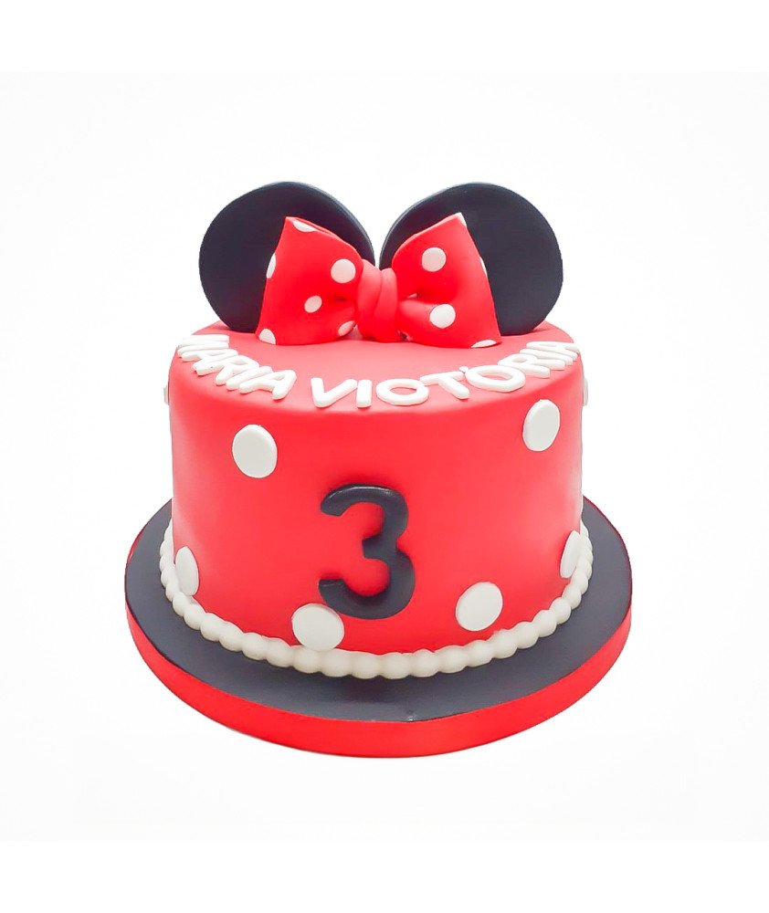 Bolo Vermelho Minnie Mouse