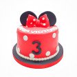 Bolo Vermelho Minnie Mouse
