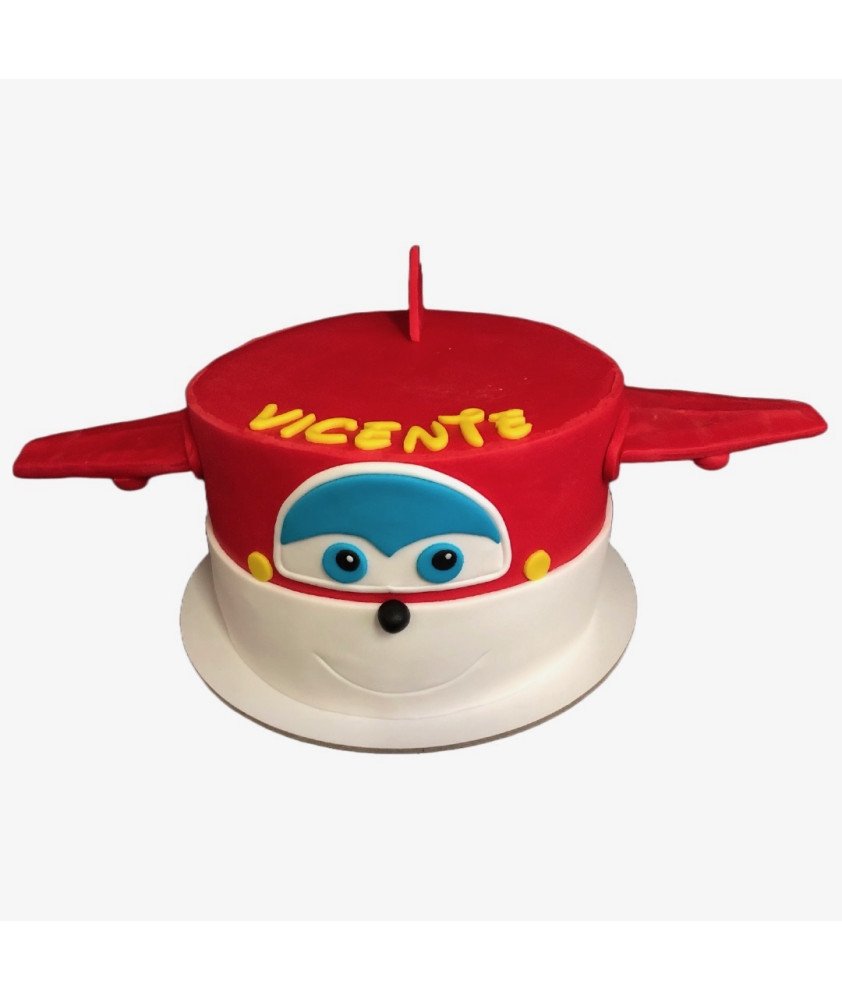 Bolo Avião Super Wings Vermelho