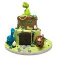 Bolo Verde 2 Andares Dinossauros
