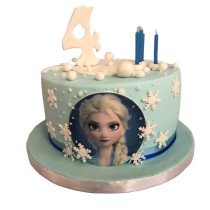 Bolo Azul Imagem Frozen