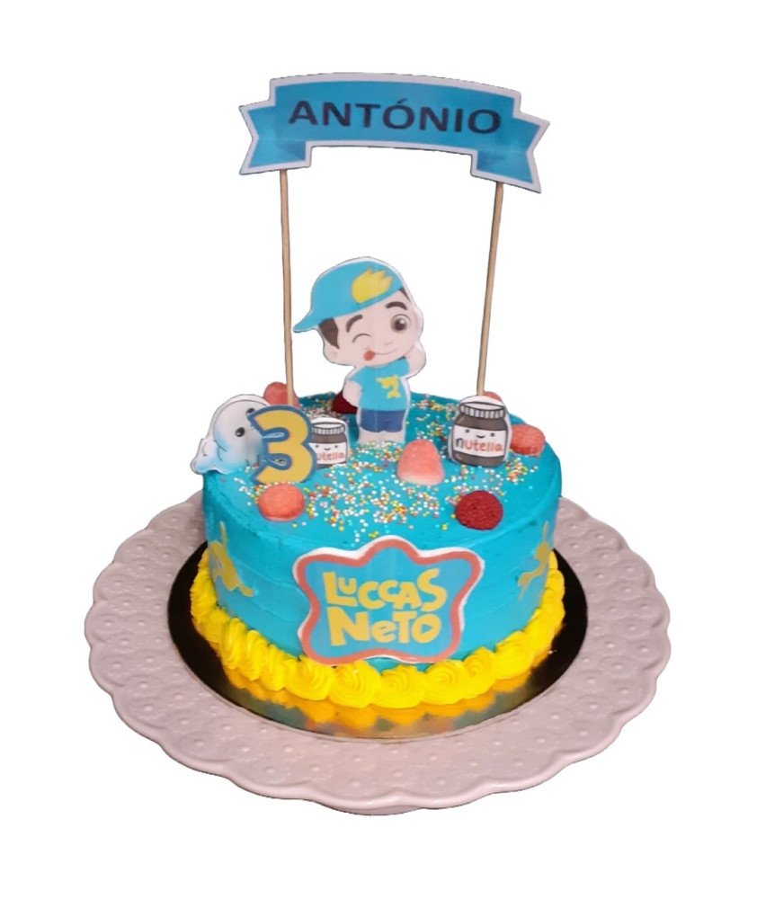 Bolo Azul Lucas Neto