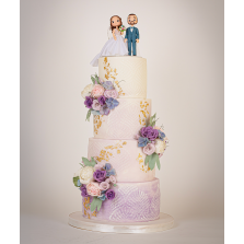 Bolo com Flores de Açúcar...