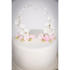 Bolo Casamento Branco e Dourado