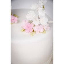 Bolo Casamento Branco e Dourado